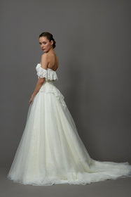 Görseli Galeri görüntüleyiciye yükleyin, a kesim gelinlik modeli dantel gelinlik modeli