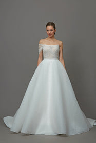 Load image into Gallery viewer, prenses gelinlik modeli straplez gelinlik modeli