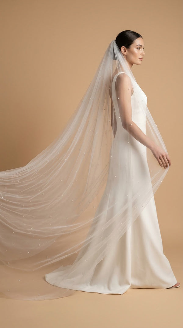 Fransız Dantelli Lüks Gelin Duvağı