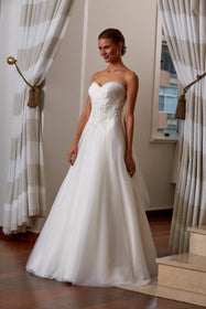 Load image into Gallery viewer, a-kesim-straplez-gelinlik