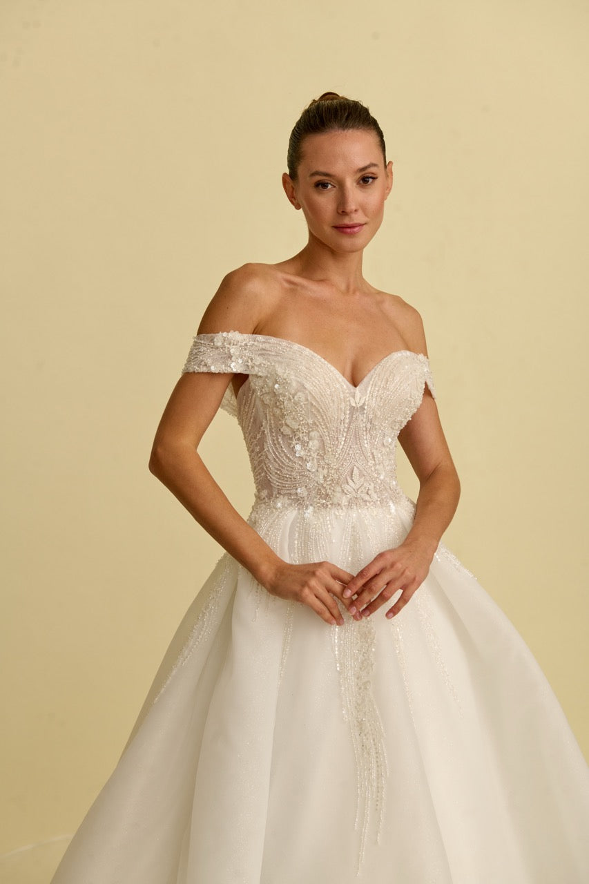 Romantik tasarımı, zarif dantel detayları ve modern çizgileriyle her gelin için özel olarak tasarlanmış A kesim, prenses ve balık model gelinlik koleksiyonu.
