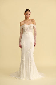 Görseli Galeri görüntüleyiciye yükleyin, Akay dar kesim balık gelinlik modeli, şık ve sofistike bridal stil gelinlik
