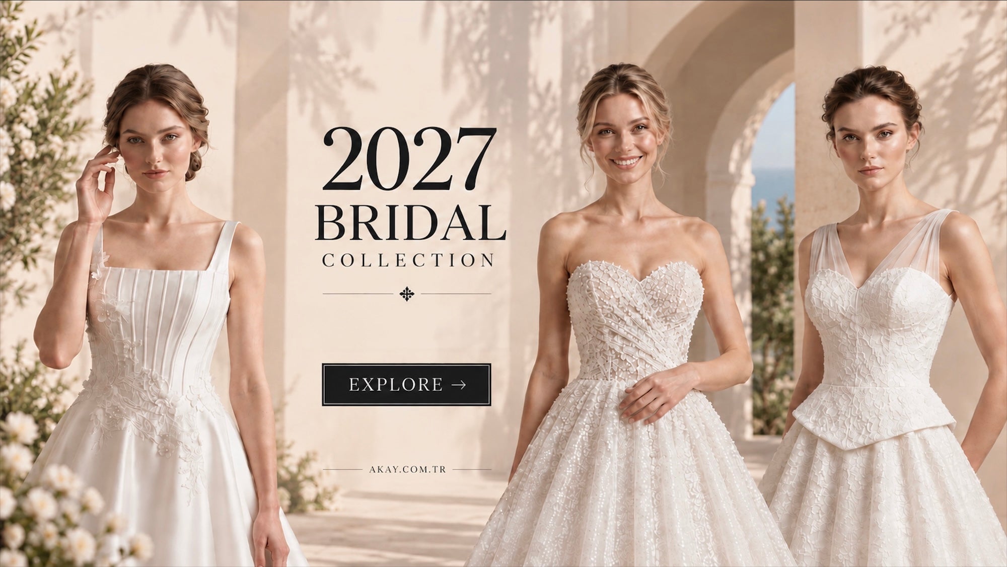 AKAY 2027 bridal collection banner